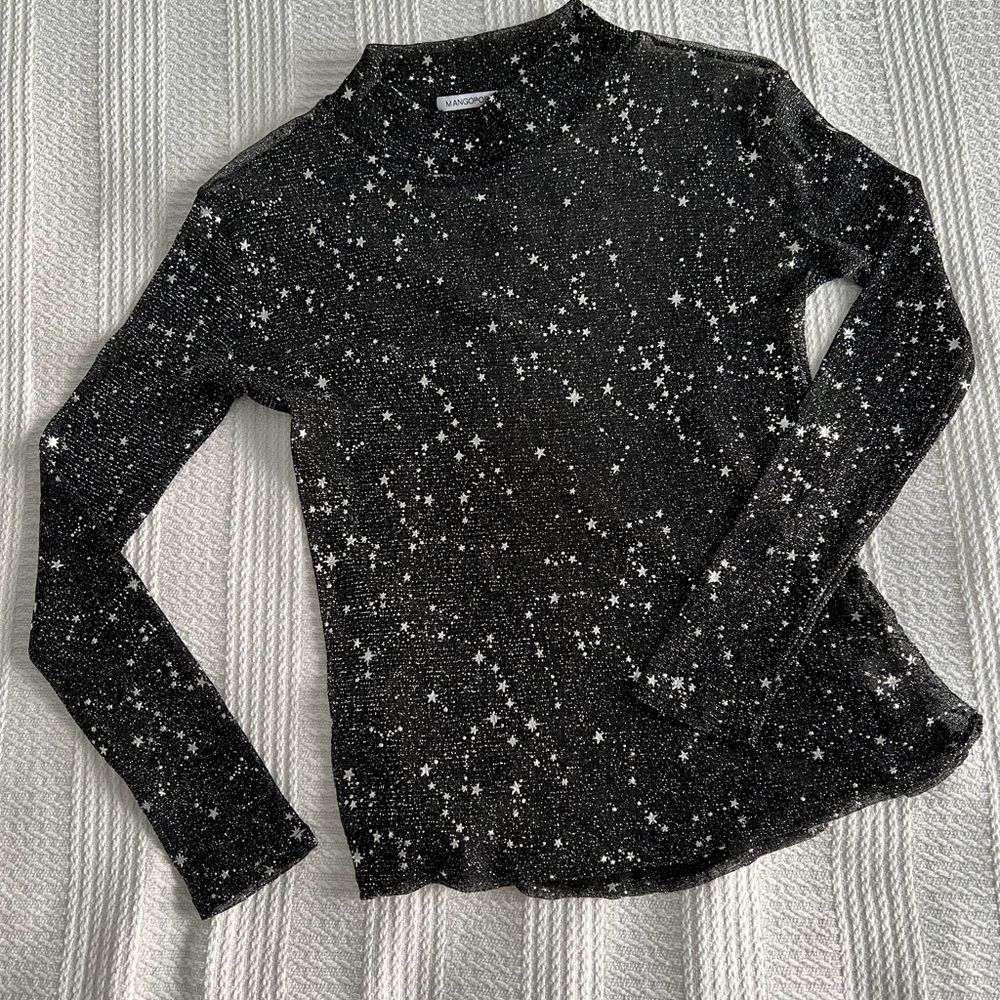 Mesh Constellation Long Sleeve - Completely Sheer